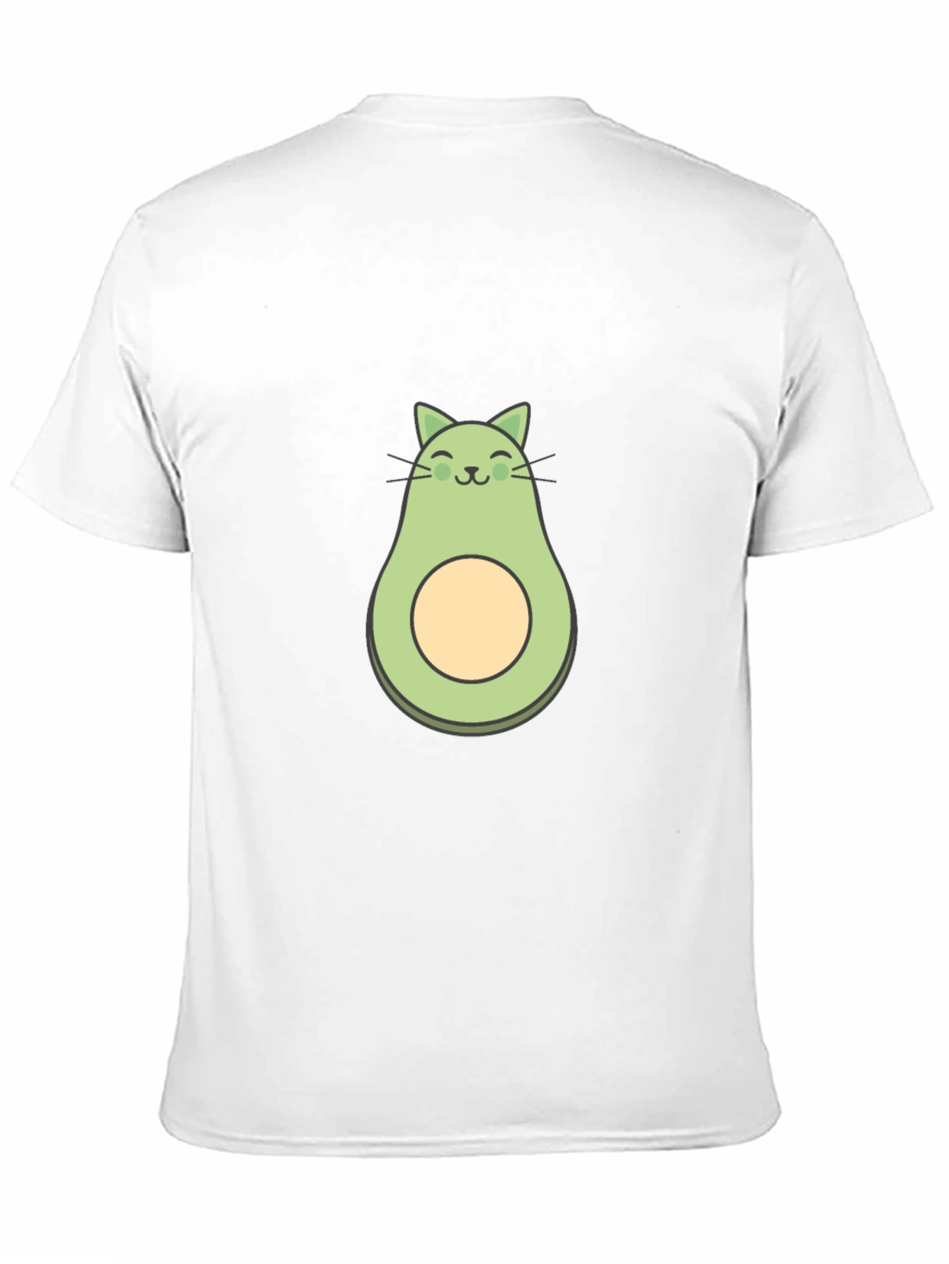 Avocado Cat Graphic Tee - Quirky & Cute