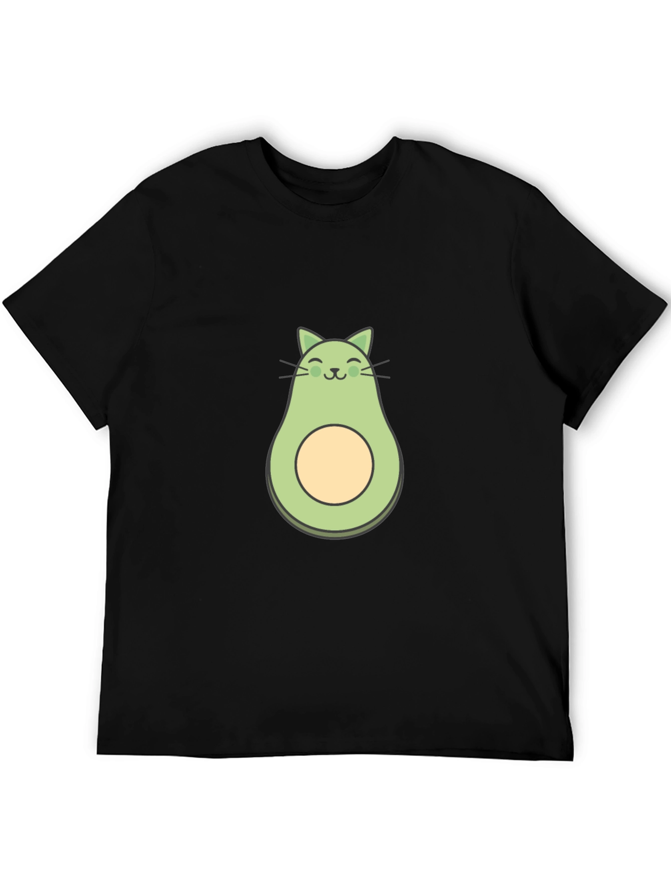 Avocado Cat Graphic Tee - Quirky & Cute
