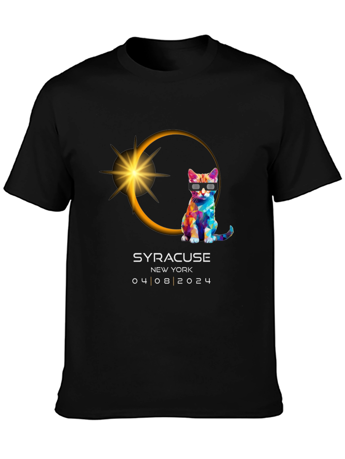 Syracuse Eclipse Cat T-Shirt - April 8 2024