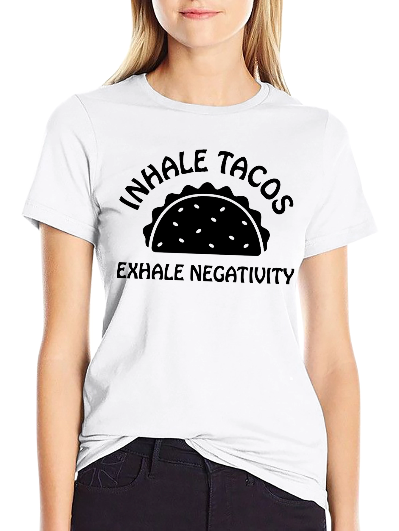 Inhale Tacos Exhale Negativity Graphic Tee