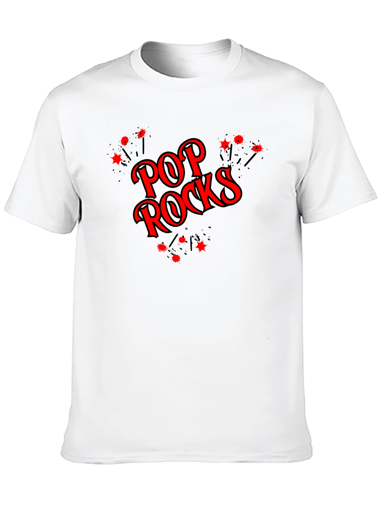 Pop Rocks Graphic Tee - Black Cotton Comfort
