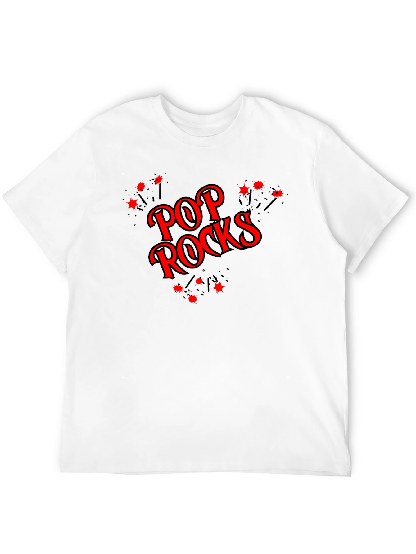 Pop Rocks Graphic Tee - Black Cotton Comfort