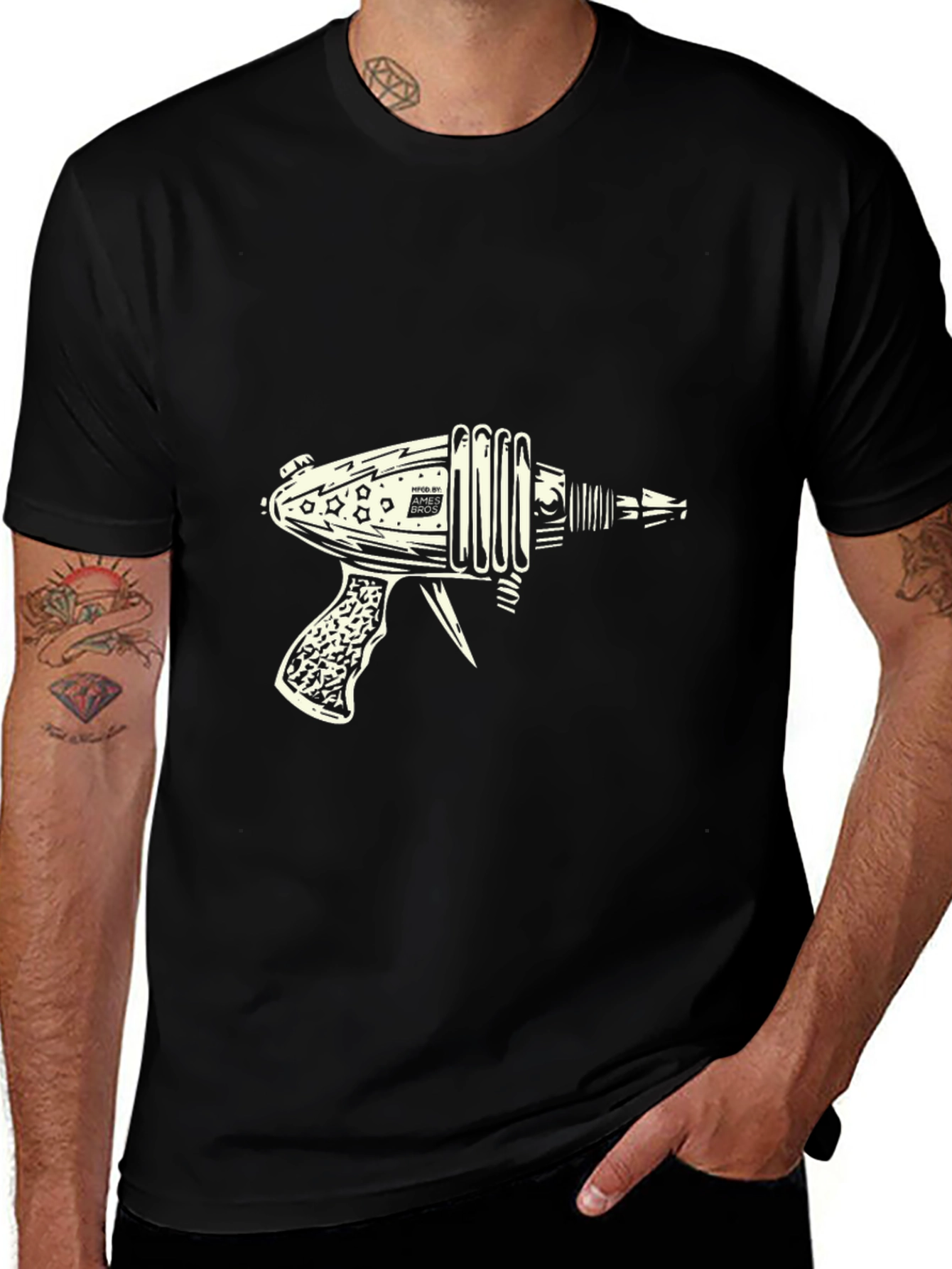 Retro Ray Gun T-Shirt - Sci-Fi Novelty Tee
