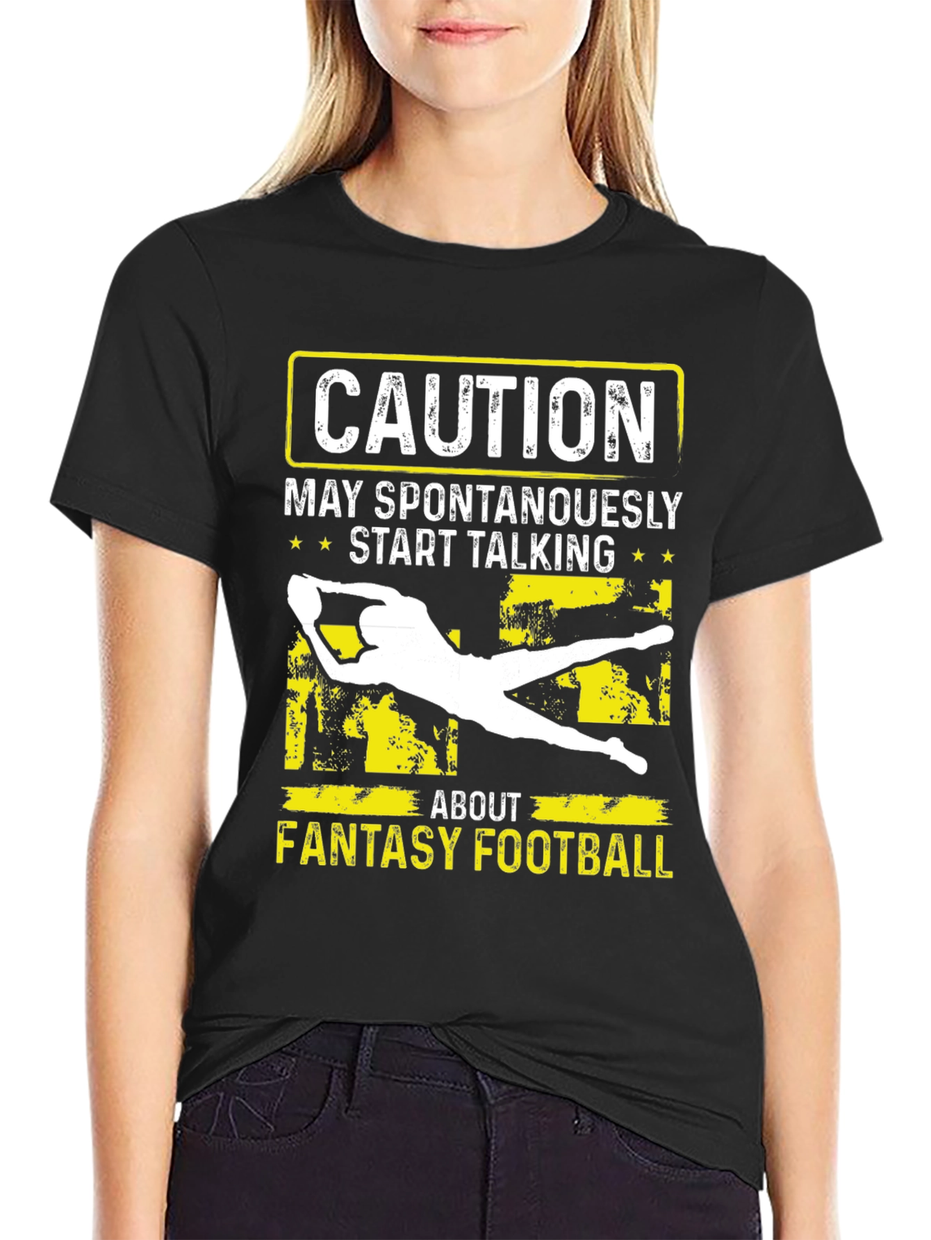 Fantasy Football Caution Graphic Tee
