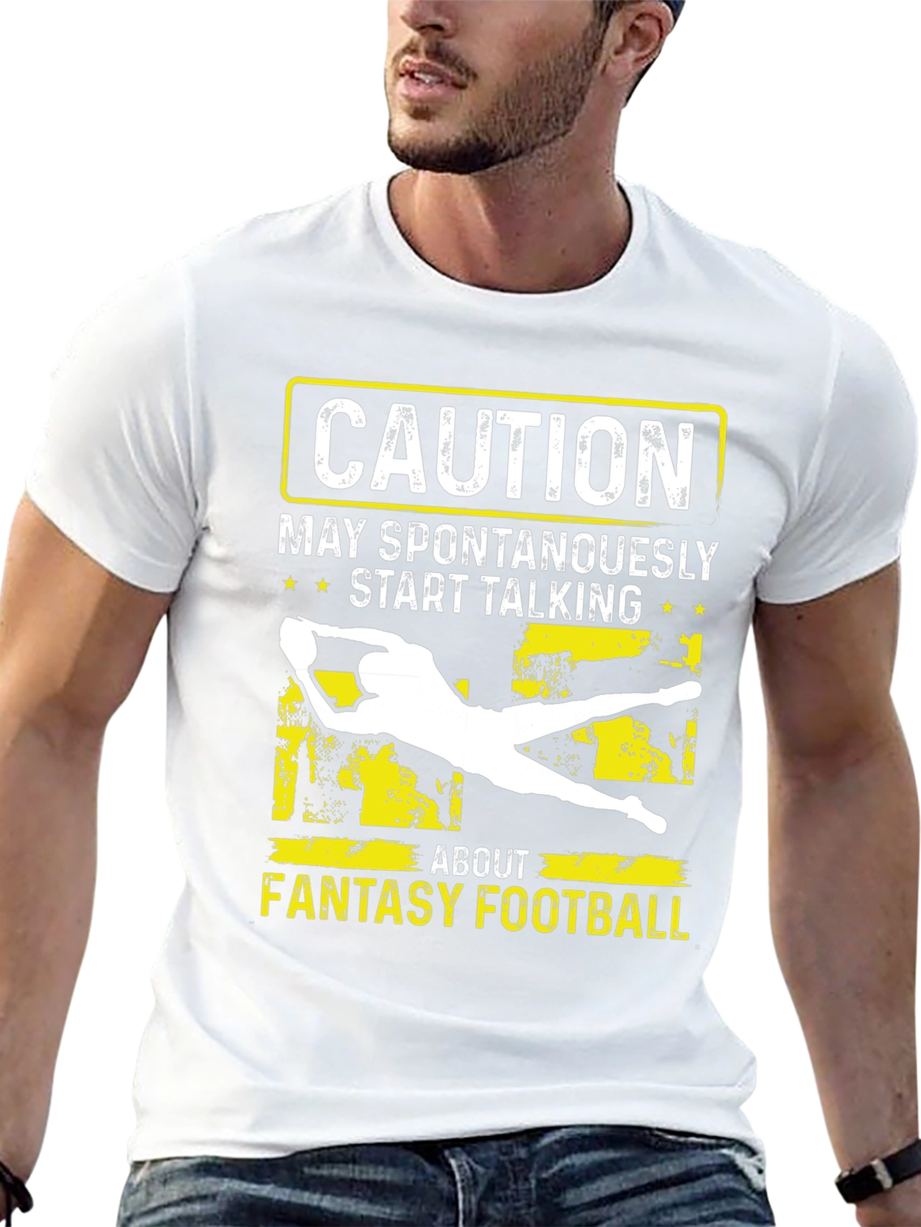 Fantasy Football Caution Graphic Tee
