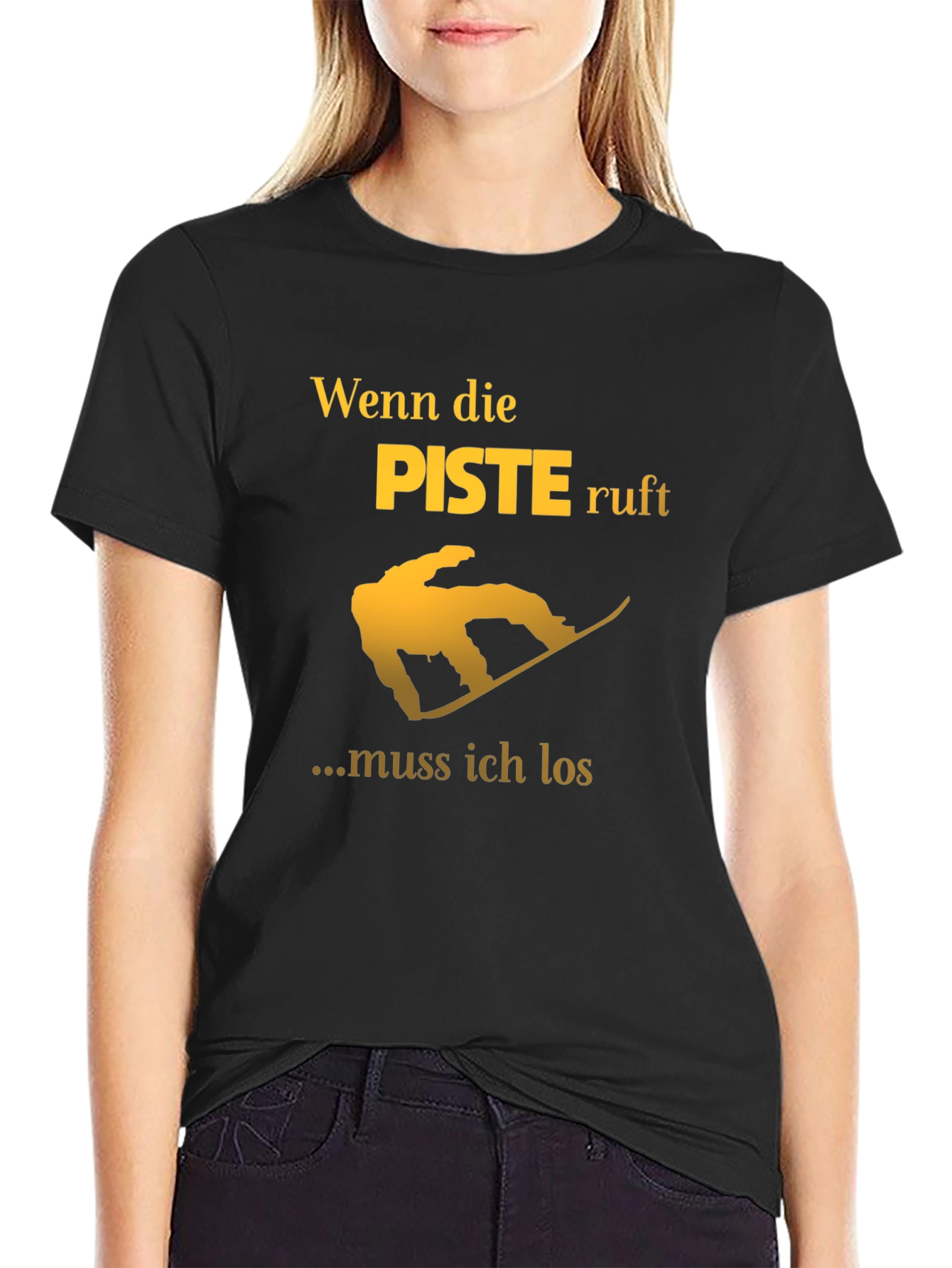 Wenn die Piste Ruft T-Shirt - Snowboarding Shirt