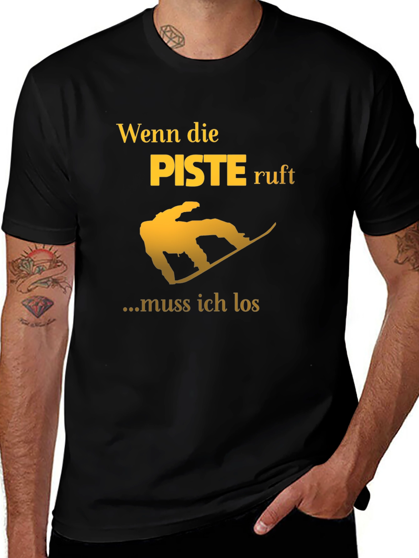 Wenn die Piste Ruft T-Shirt - Snowboarding Shirt