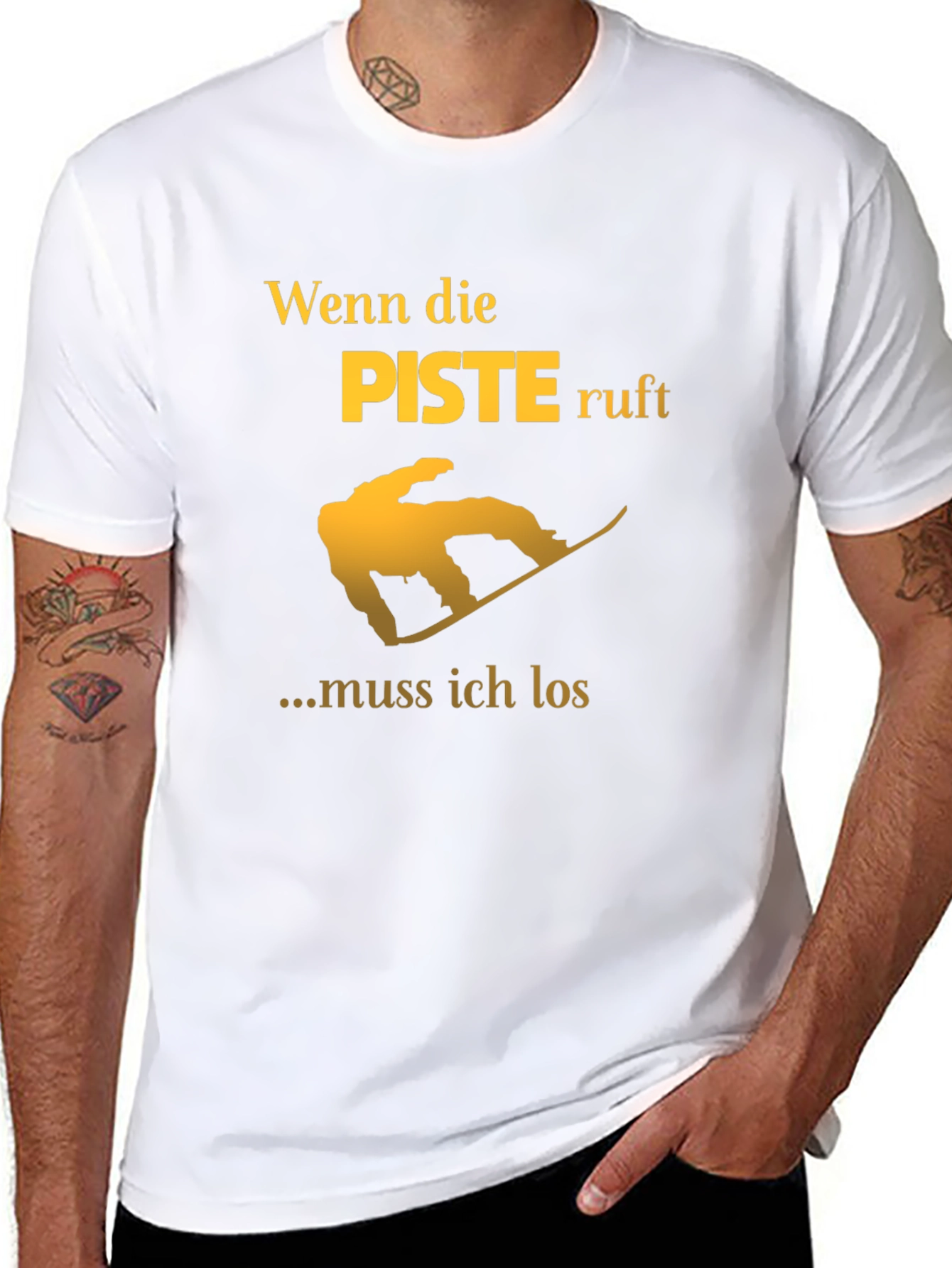 Wenn die Piste Ruft T-Shirt - Snowboarding Shirt