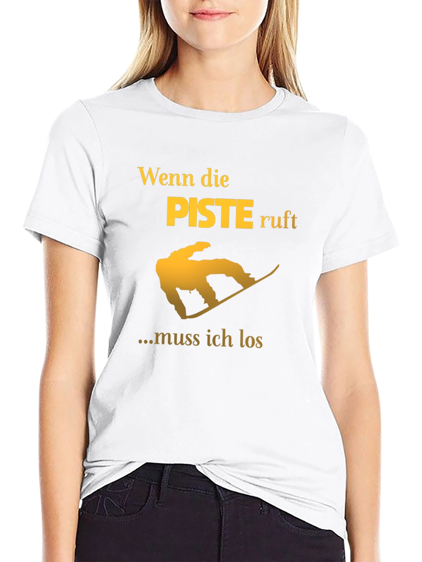 Wenn die Piste Ruft T-Shirt - Snowboarding Shirt