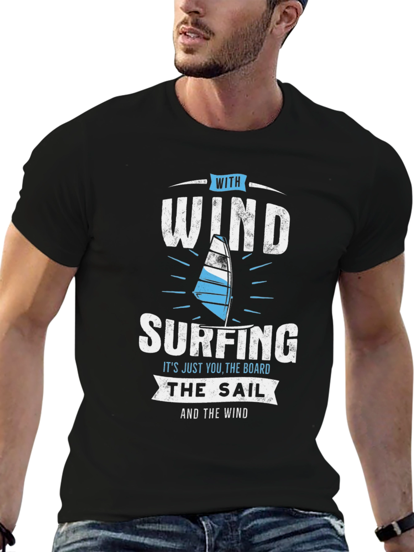 Wind Surfing Graphic T-Shirt - Ride the Wind