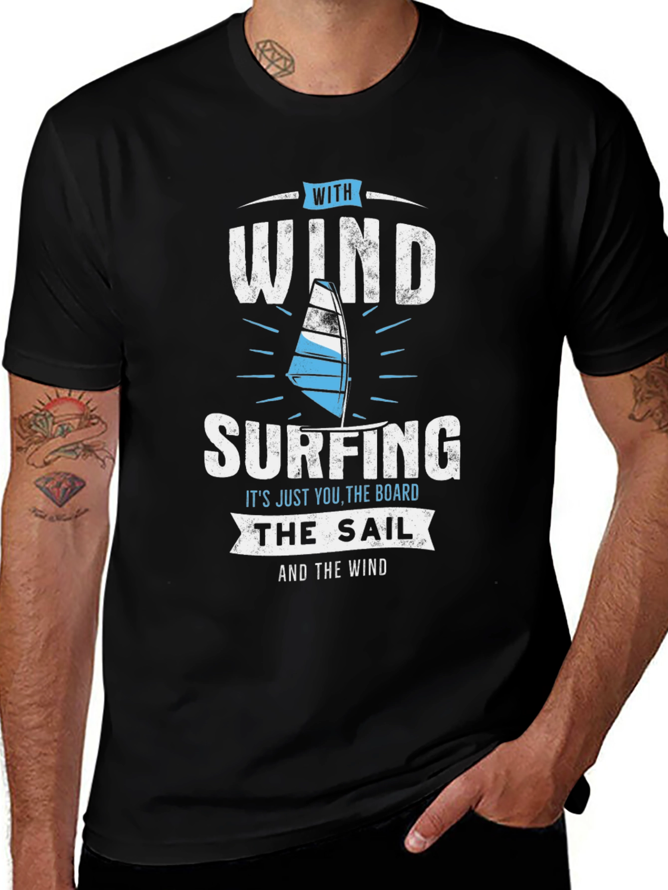 Wind Surfing Graphic T-Shirt - Ride the Wind