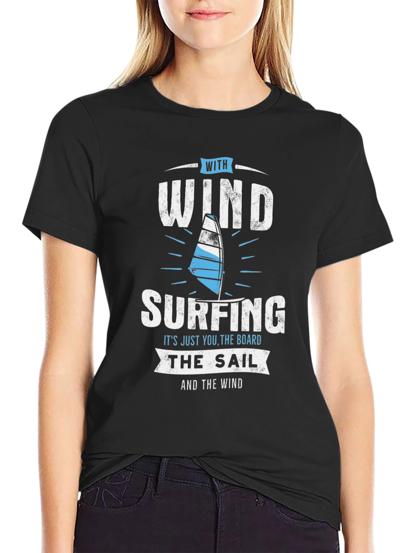 Wind Surfing Graphic T-Shirt - Ride the Wind