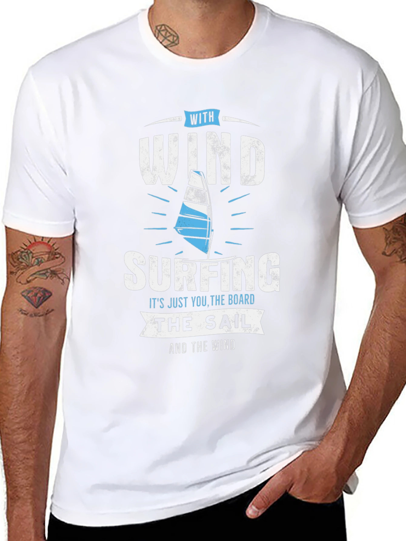 Wind Surfing Graphic T-Shirt - Ride the Wind