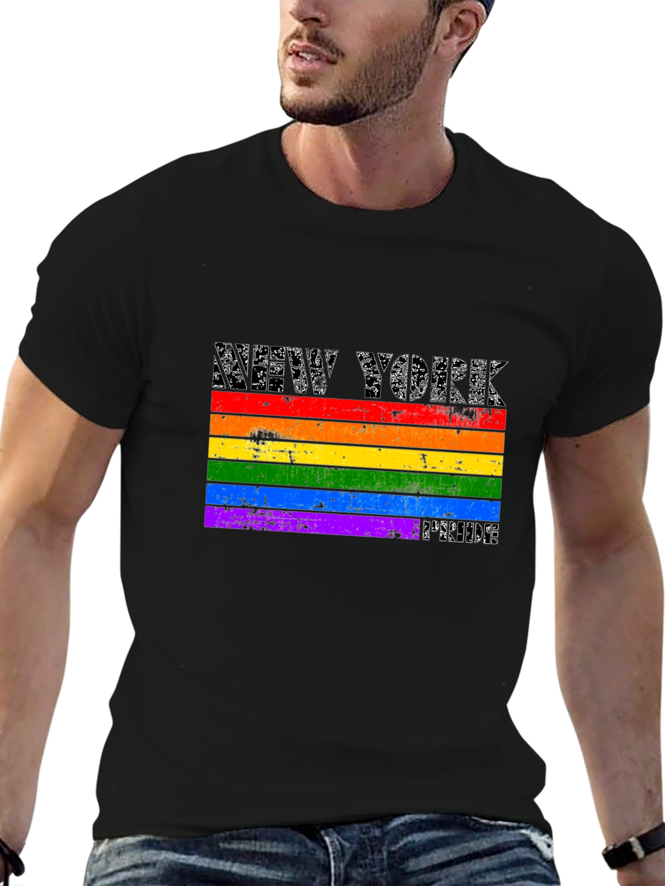 New York Pride Flag Graphic T-Shirt