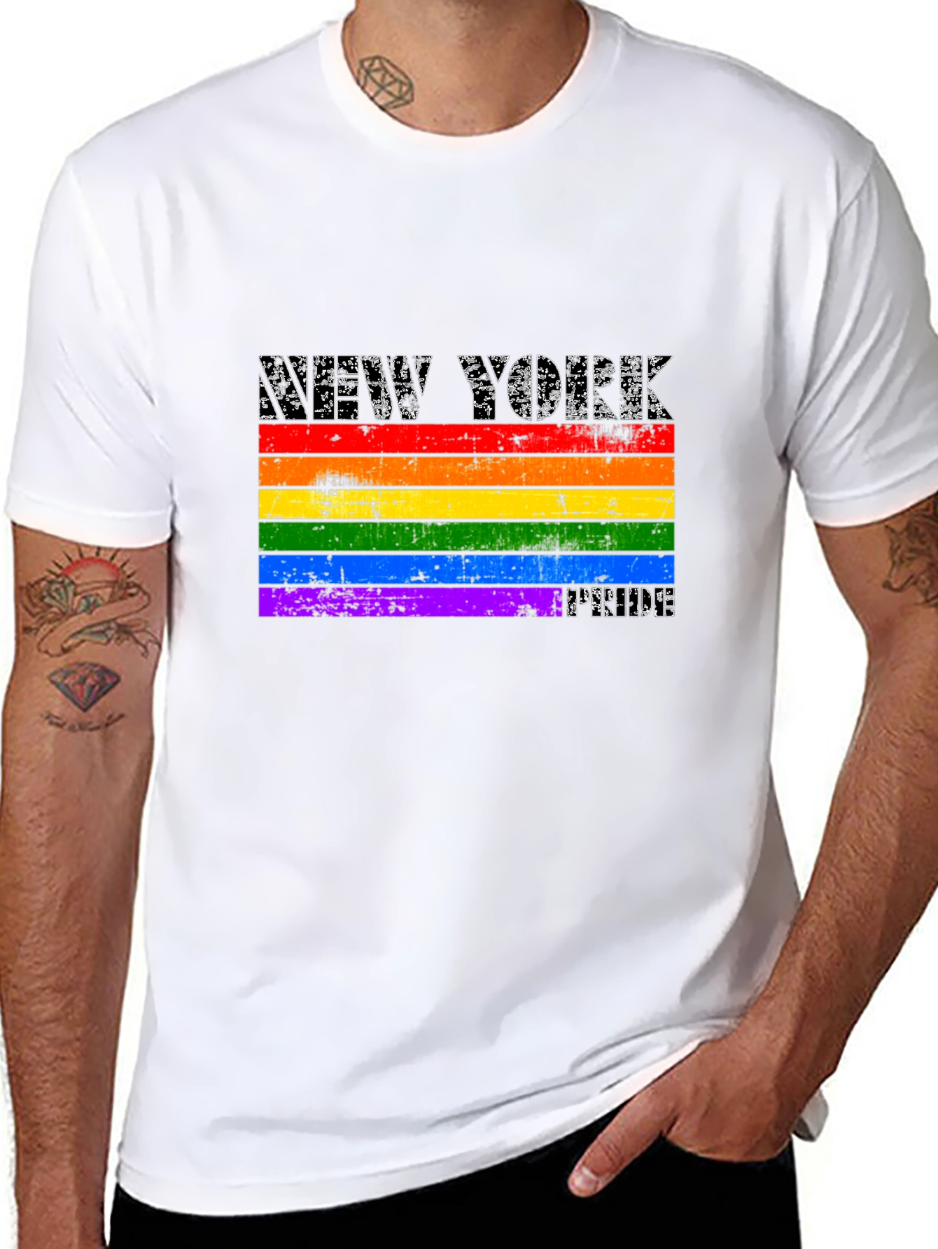 New York Pride Flag Graphic T-Shirt