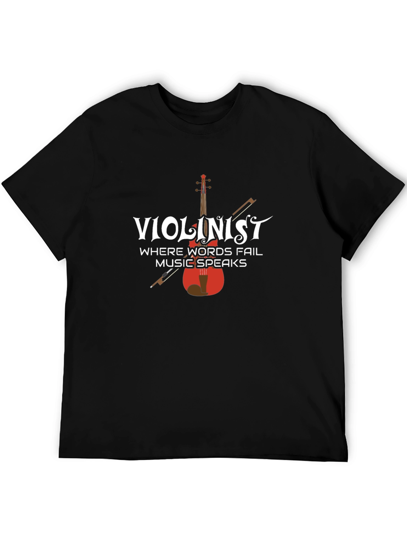 Violinist Music Speaks Graphic T-Shirt