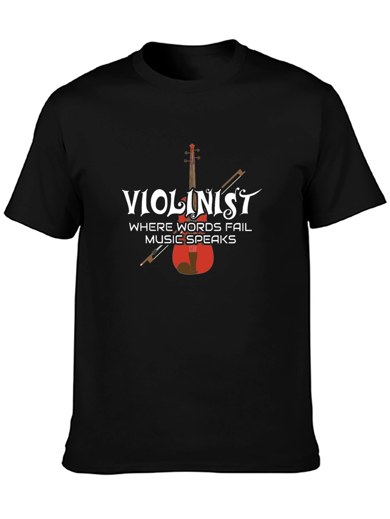 Violinist Music Speaks Graphic T-Shirt