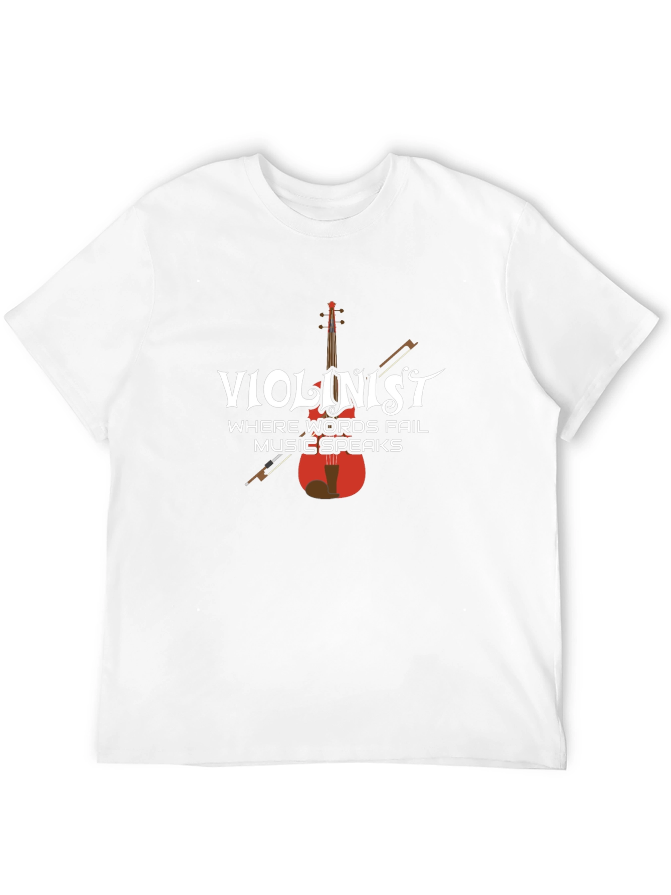 Violinist Music Speaks Graphic T-Shirt