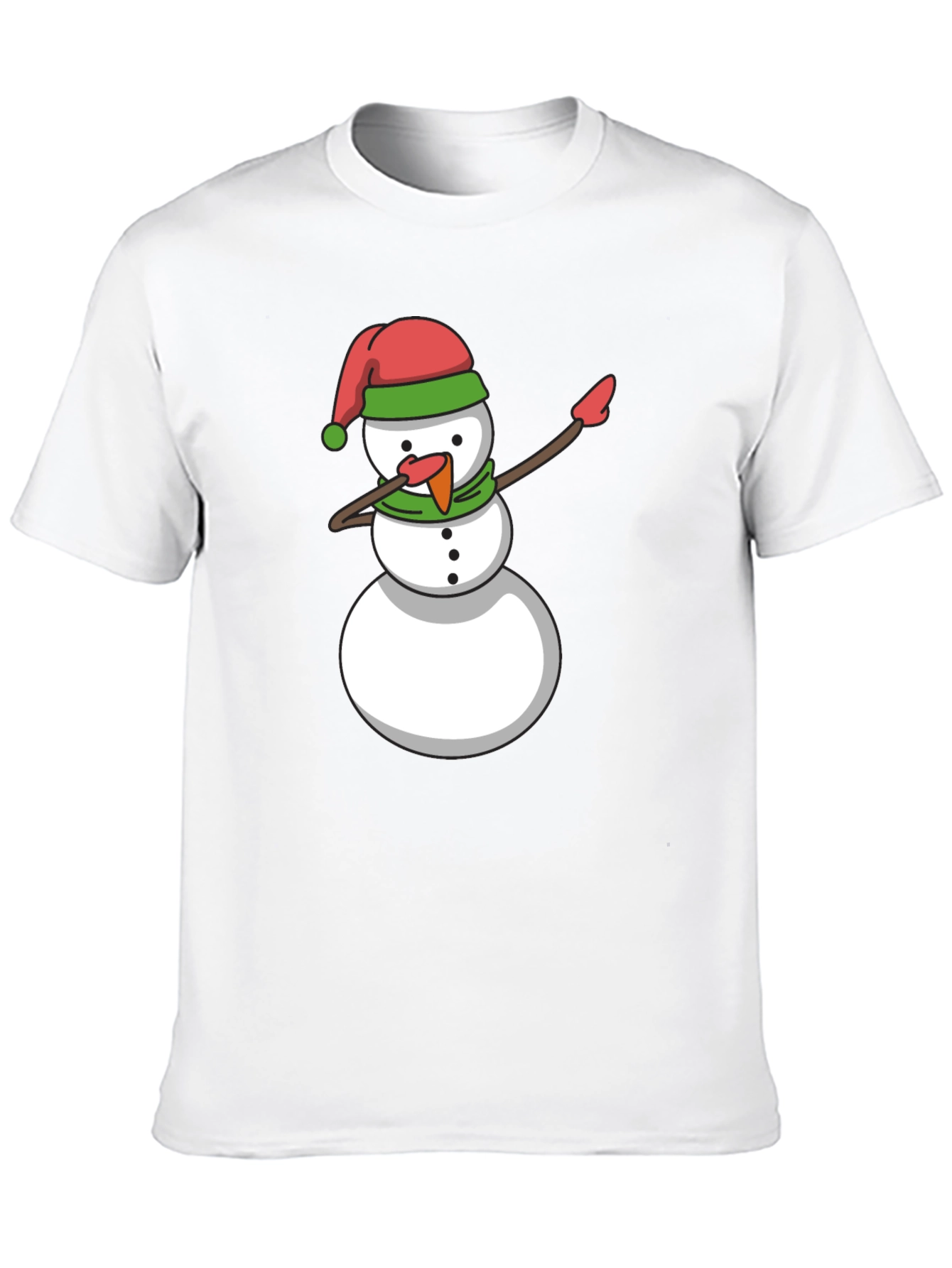 Dabbing Snowman Holiday Tee - Black
