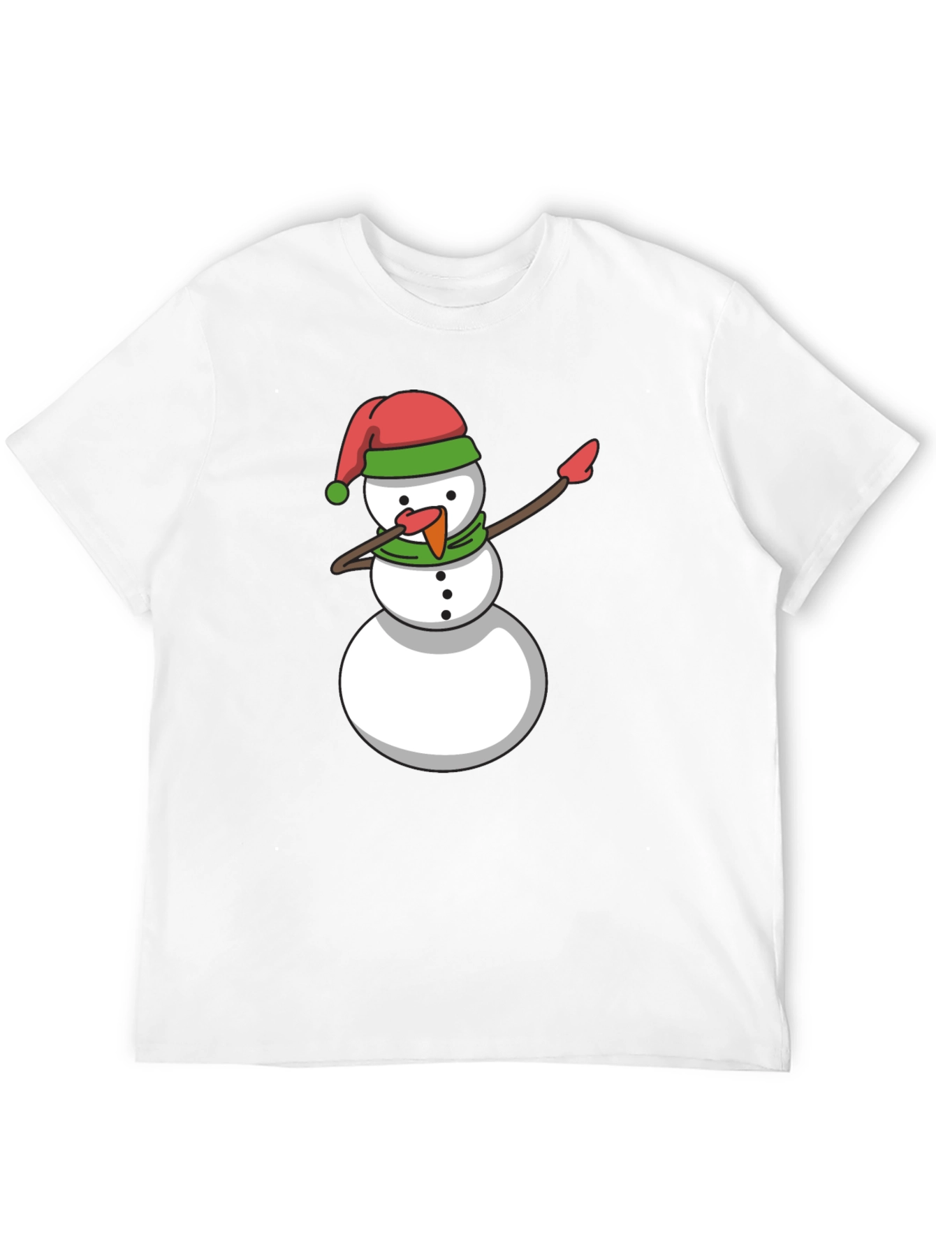 Dabbing Snowman Holiday Tee - Black