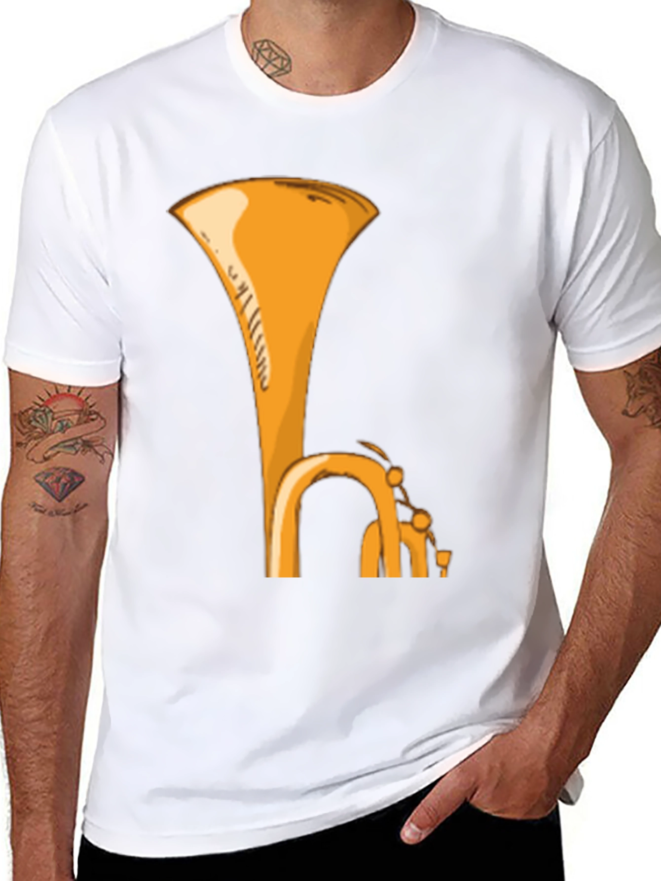 Tuba Graphic Tee - Music Lovers Black T-Shirt
