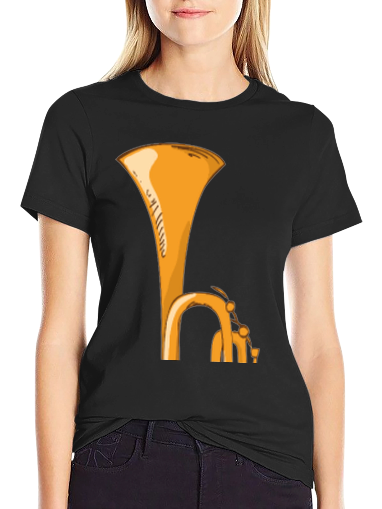 Tuba Graphic Tee - Music Lovers Black T-Shirt