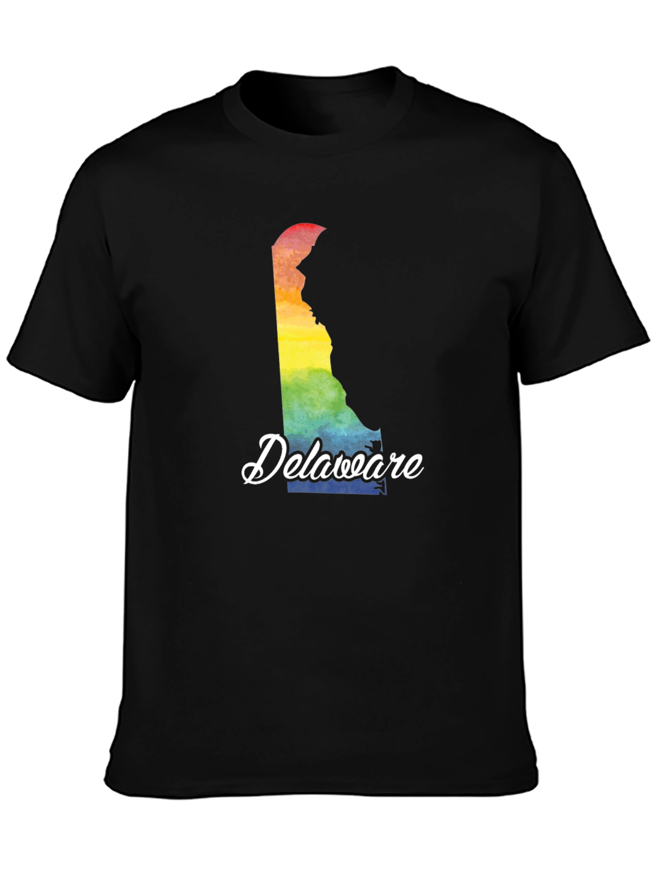 Delaware Pride Rainbow Map T-Shirt