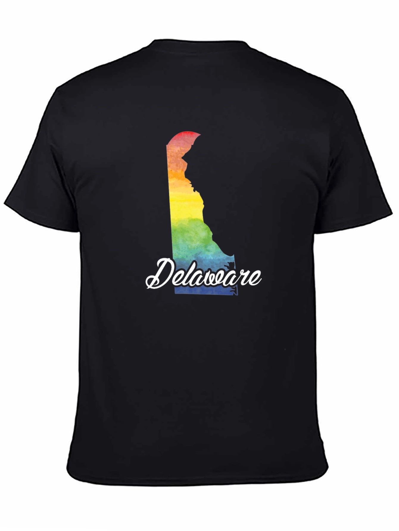 Delaware Pride Rainbow Map T-Shirt