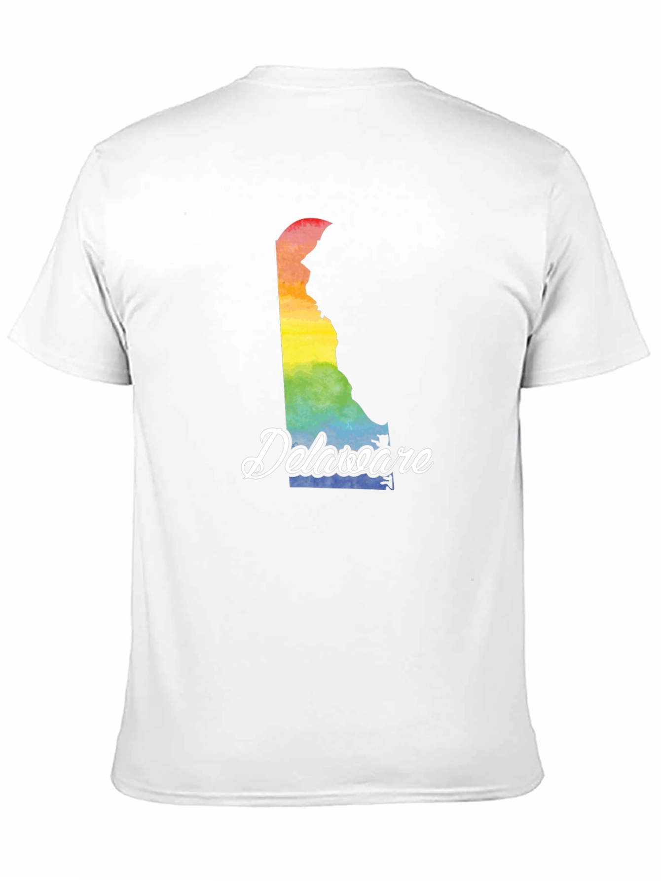 Delaware Pride Rainbow Map T-Shirt