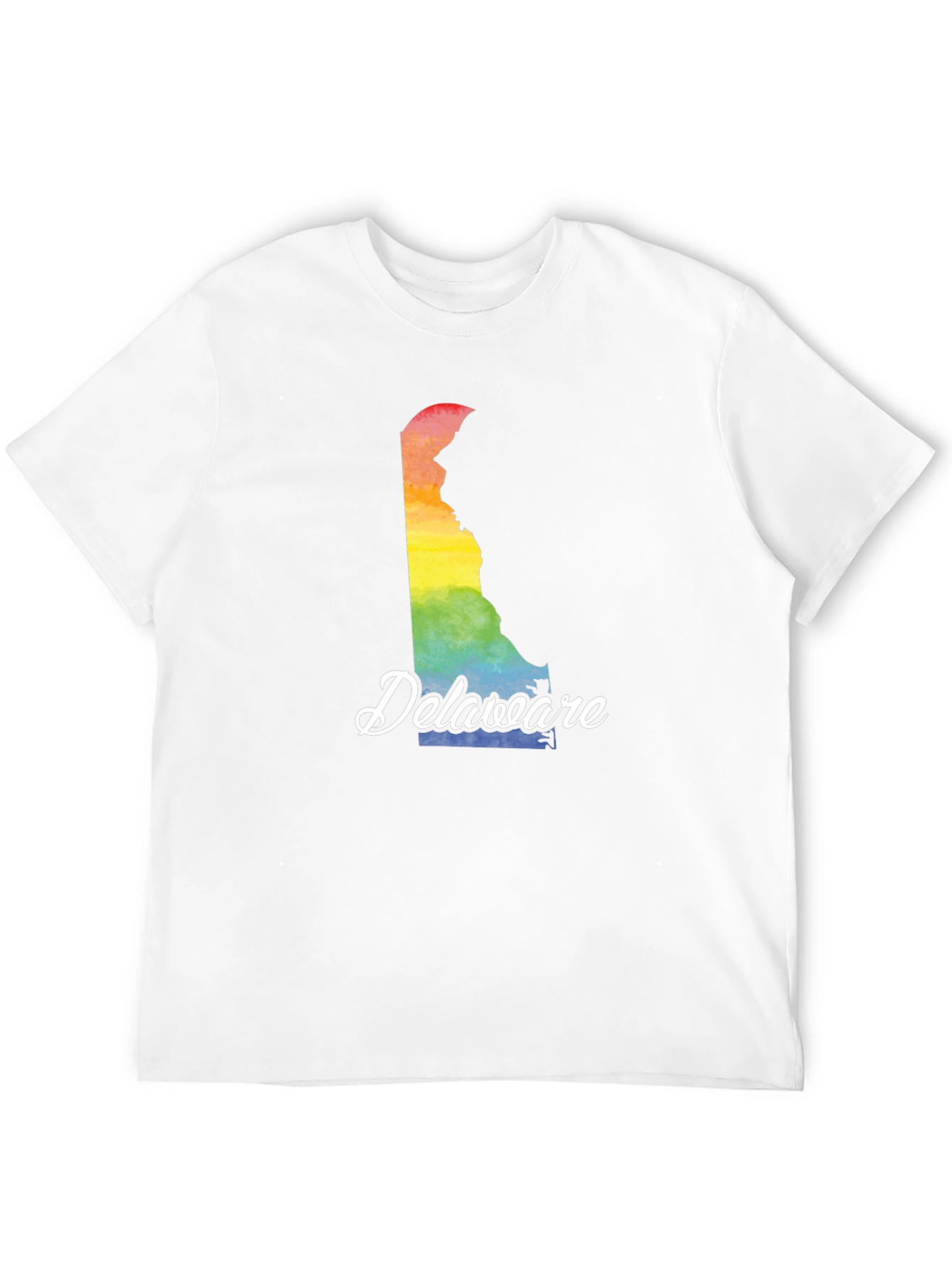 Delaware Pride Rainbow Map T-Shirt