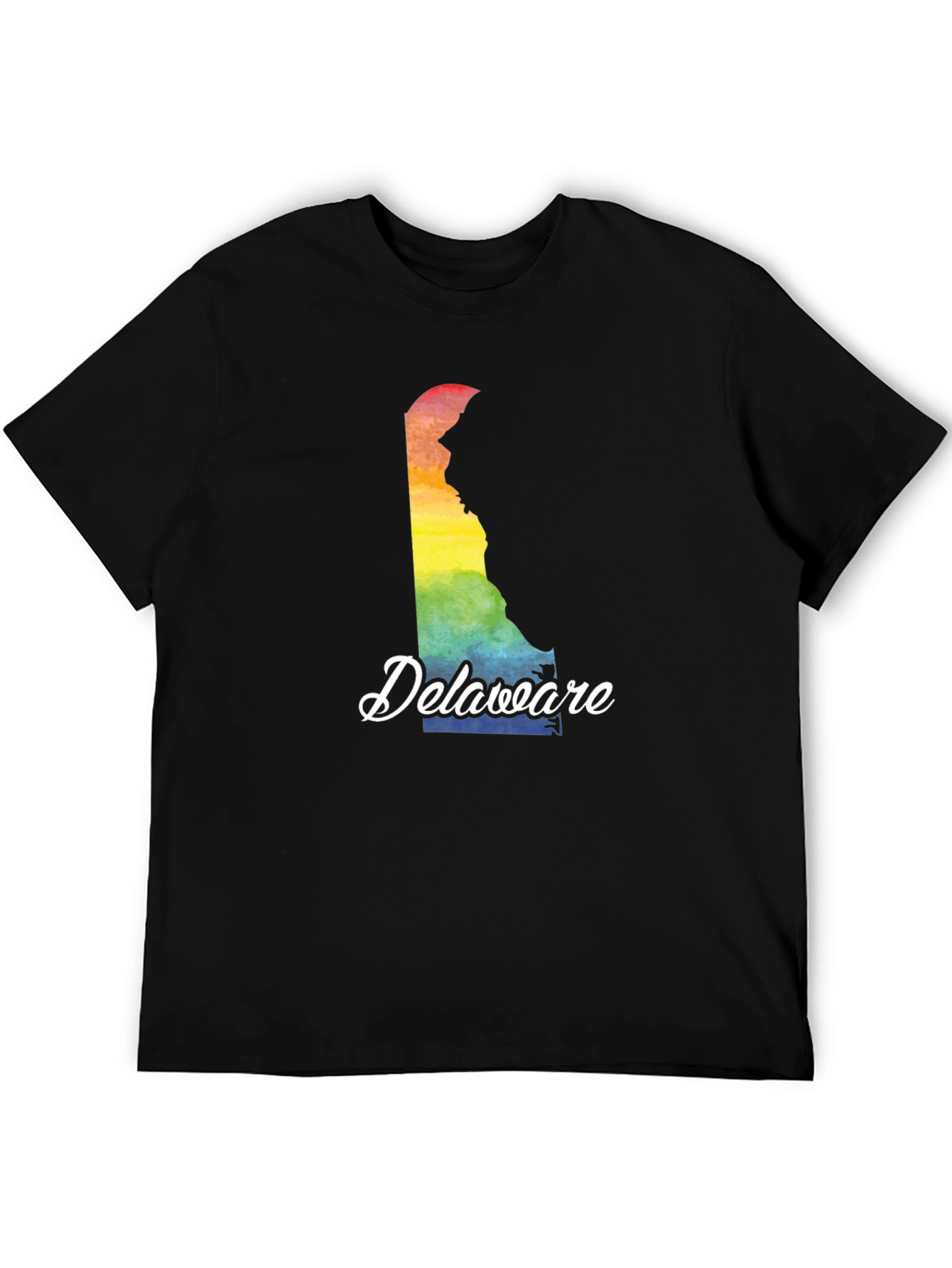 Delaware Pride Rainbow Map T-Shirt