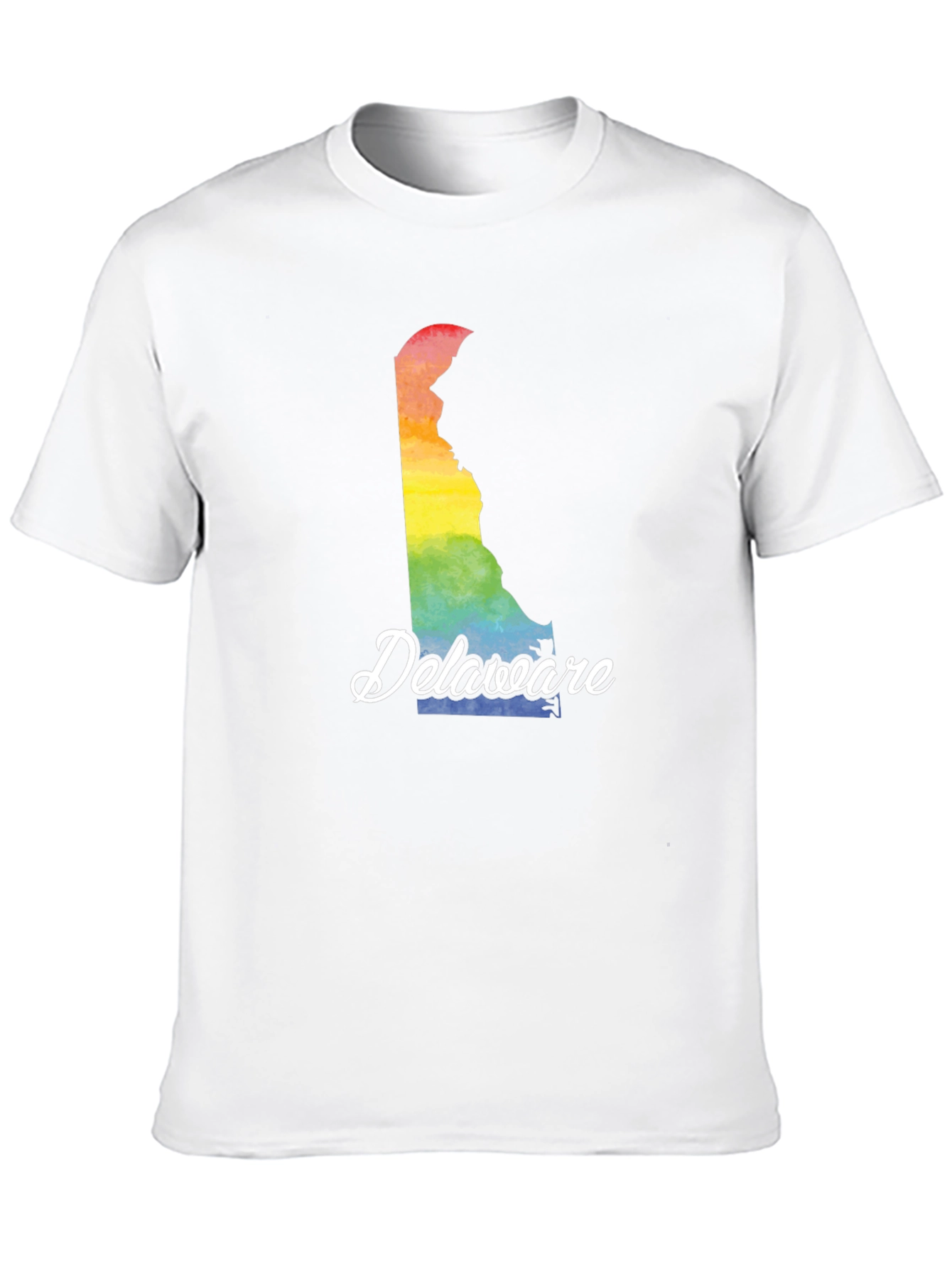 Delaware Pride Rainbow Map T-Shirt