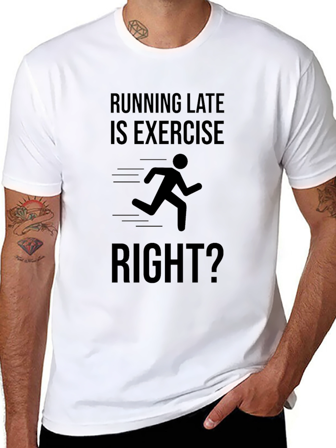 Funny Running Late Exercise T-Shirt