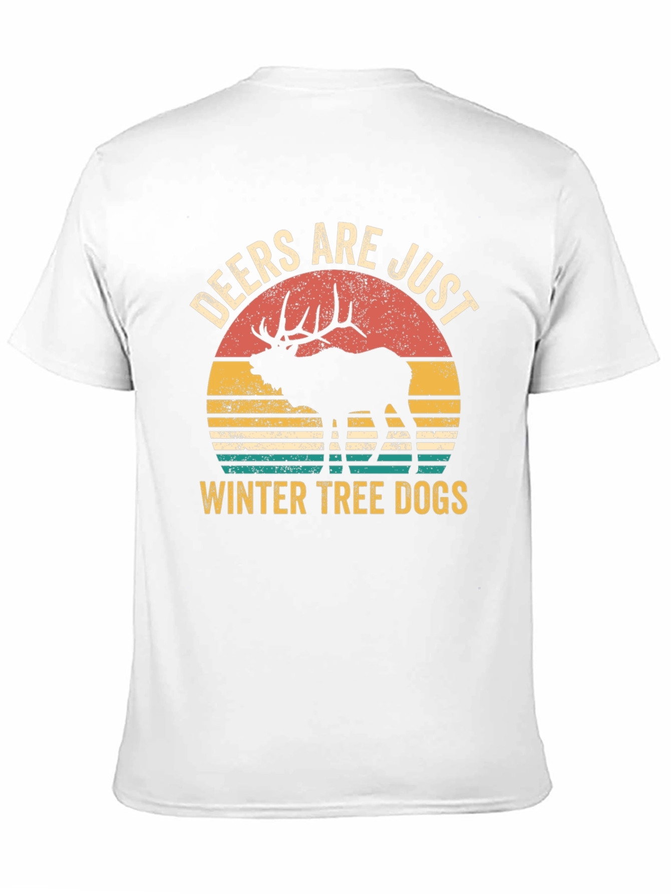 Deers Are Just Winter Tree Dogs Graphic T-Shirt