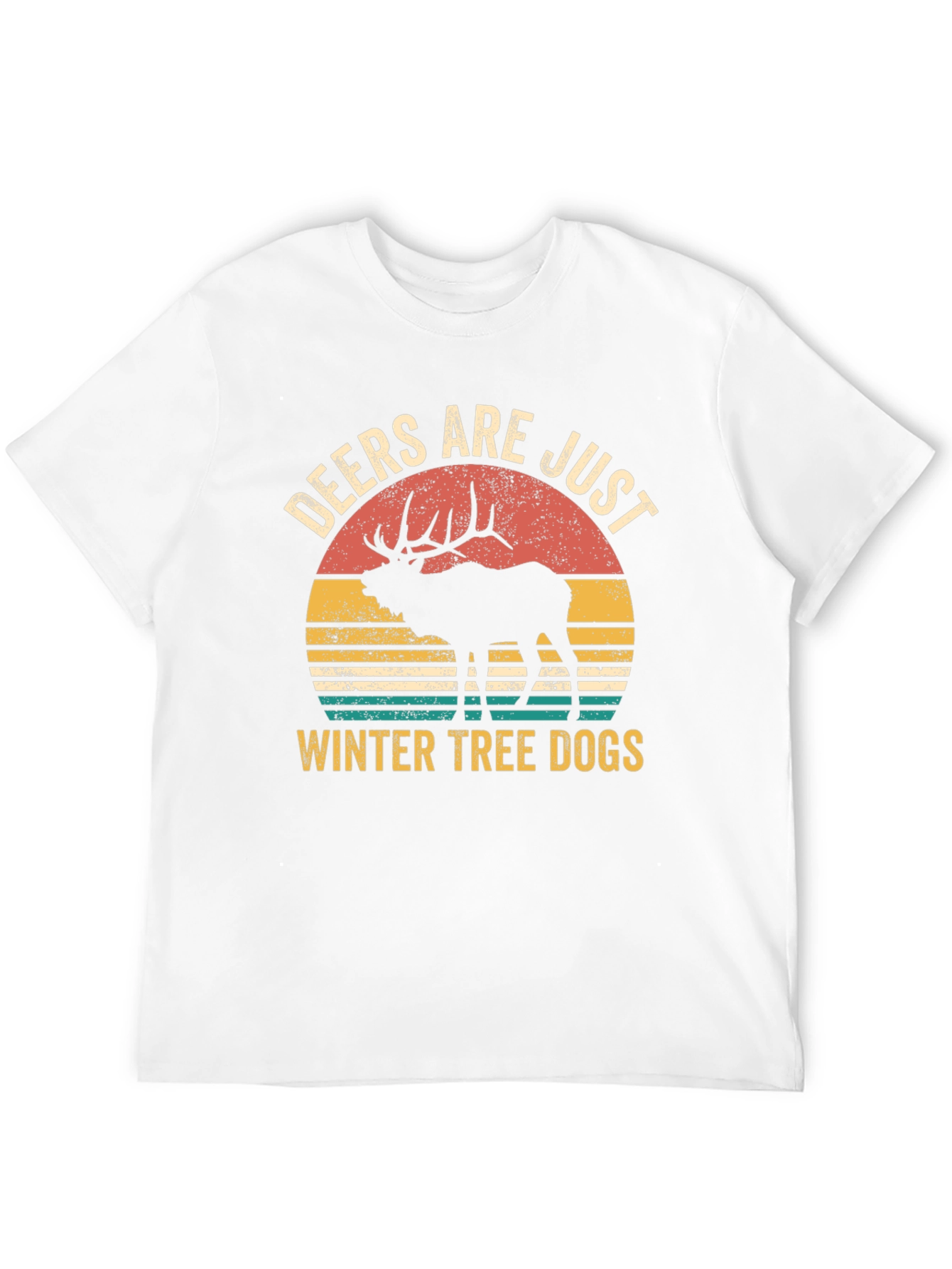 Deers Are Just Winter Tree Dogs Graphic T-Shirt