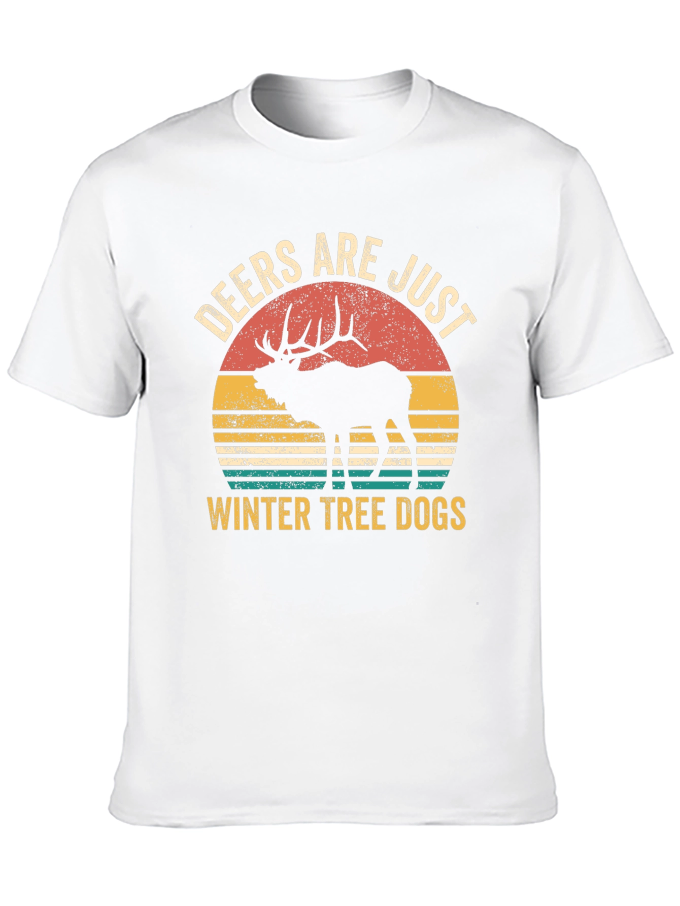 Deers Are Just Winter Tree Dogs Graphic T-Shirt
