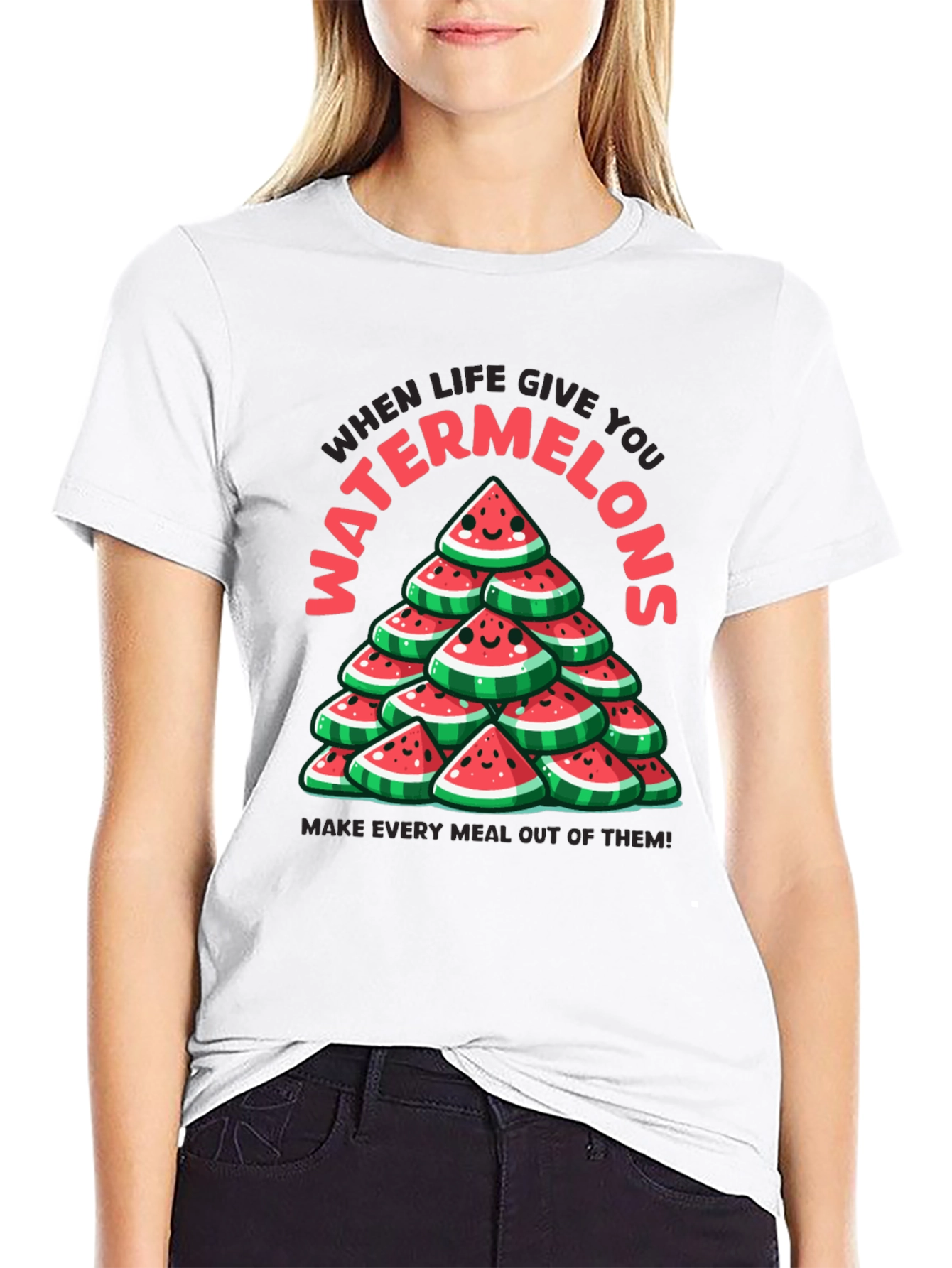Watermelon Graphic Tee - When Life Gives You Watermelons!