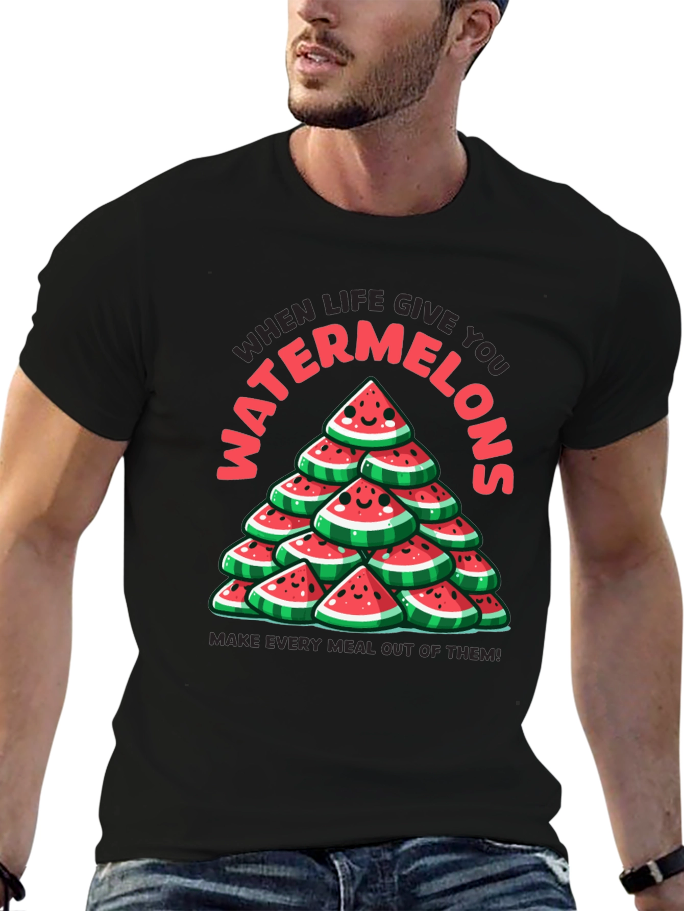 Watermelon Graphic Tee - When Life Gives You Watermelons!