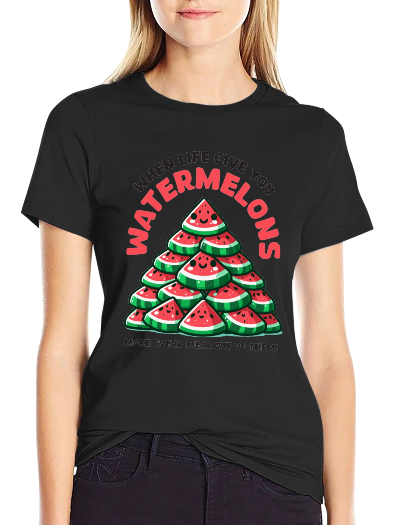 Watermelon Graphic Tee - When Life Gives You Watermelons!