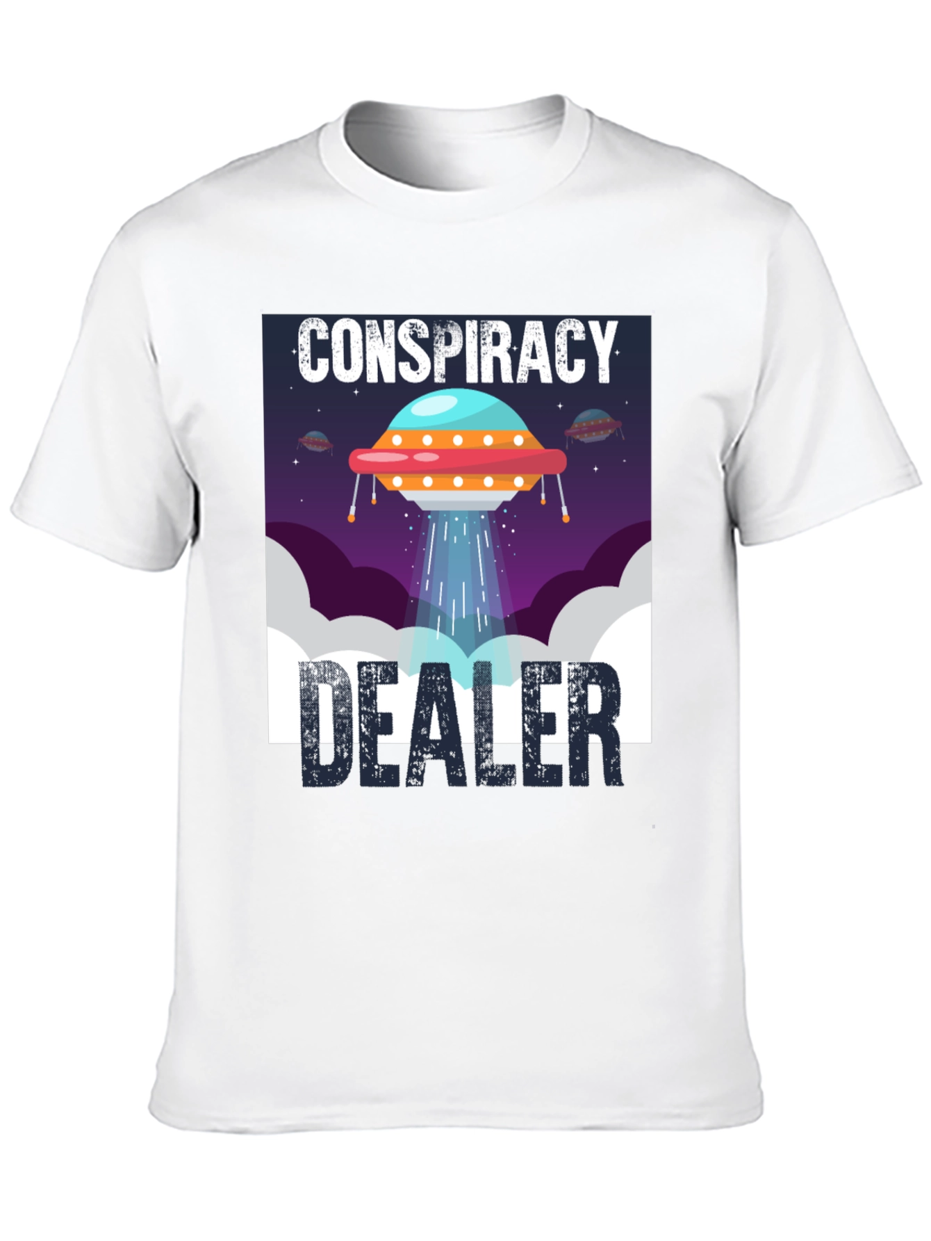 Conspiracy Dealer UFO Graphic Tee - Black Cotton T-Shirt