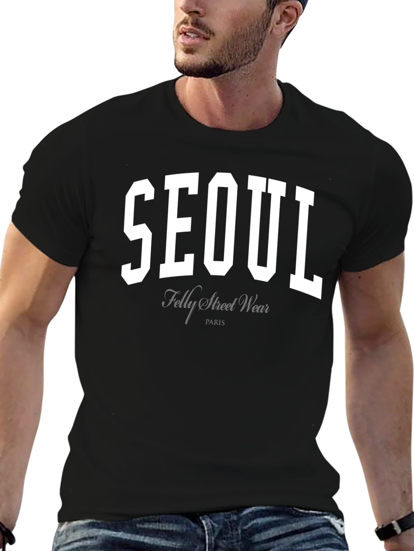 Seoul Street Wear Black T-Shirt