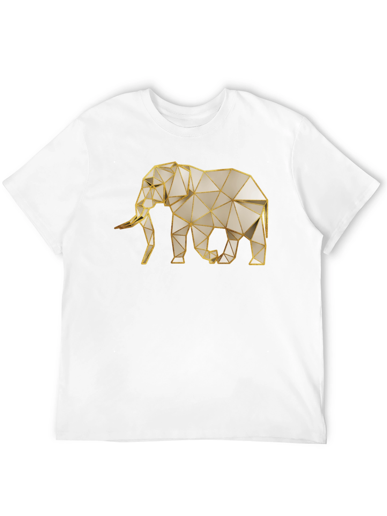 Geometric Elephant Graphic Tee - Modern Animal Print Shirt