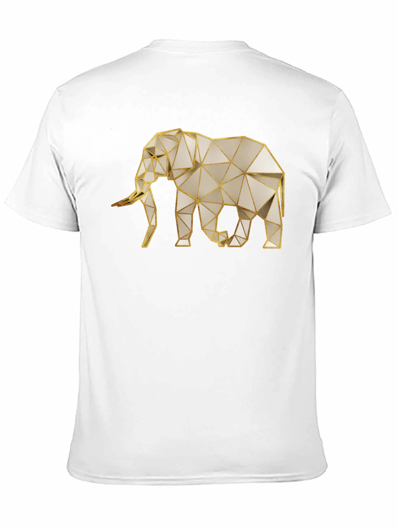 Geometric Elephant Graphic Tee - Modern Animal Print Shirt