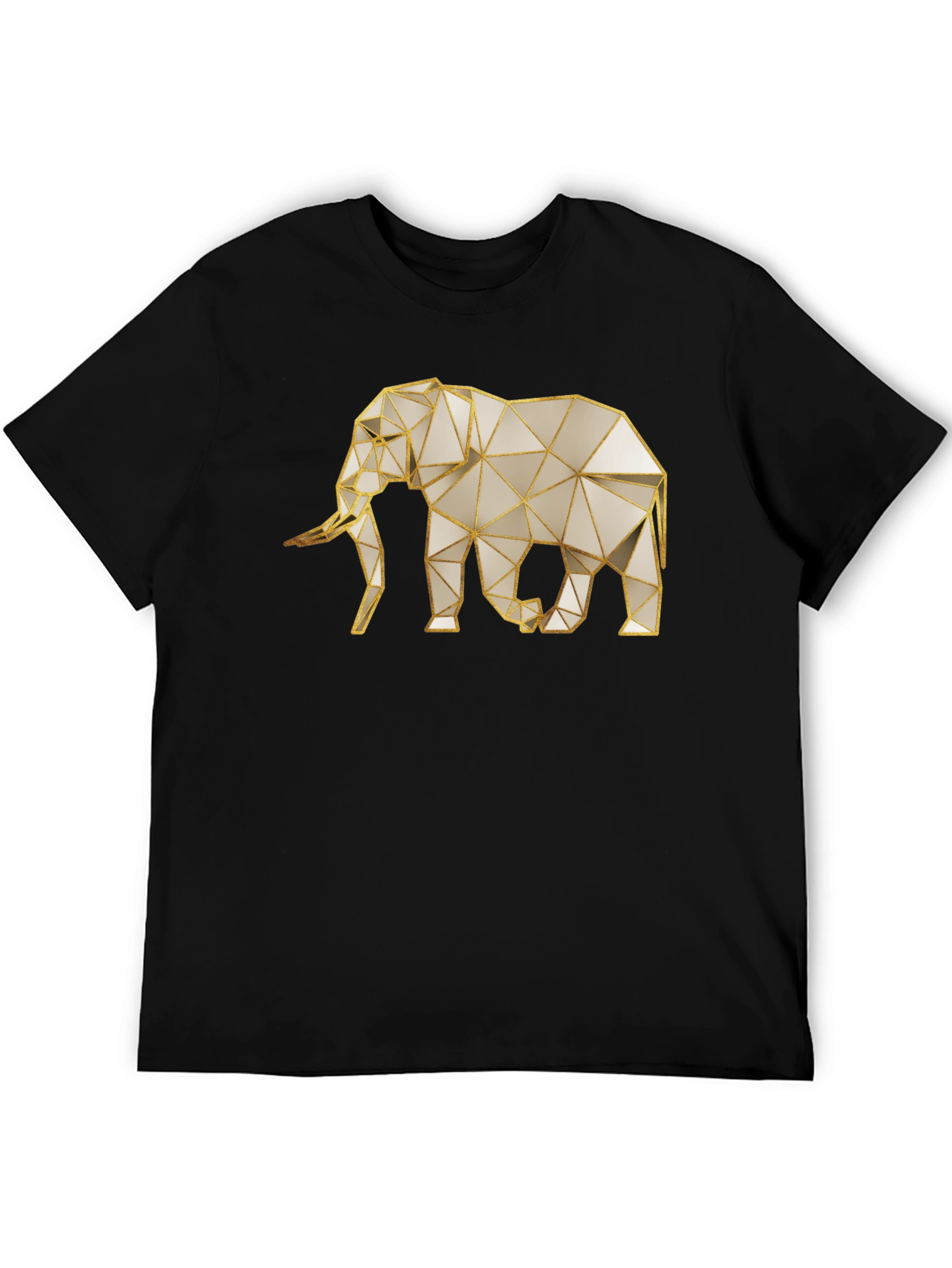 Geometric Elephant Graphic Tee - Modern Animal Print Shirt