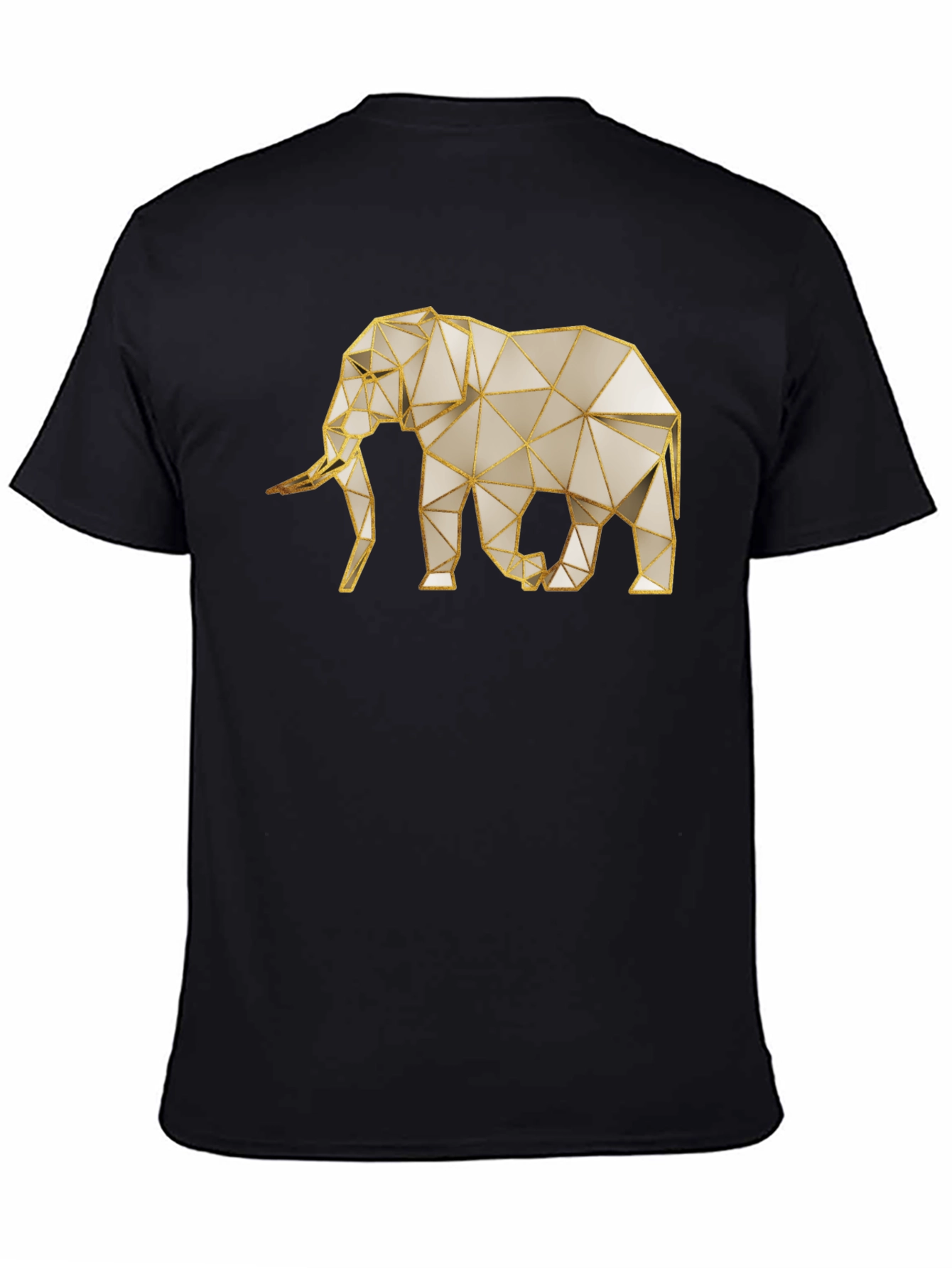 Geometric Elephant Graphic Tee - Modern Animal Print Shirt