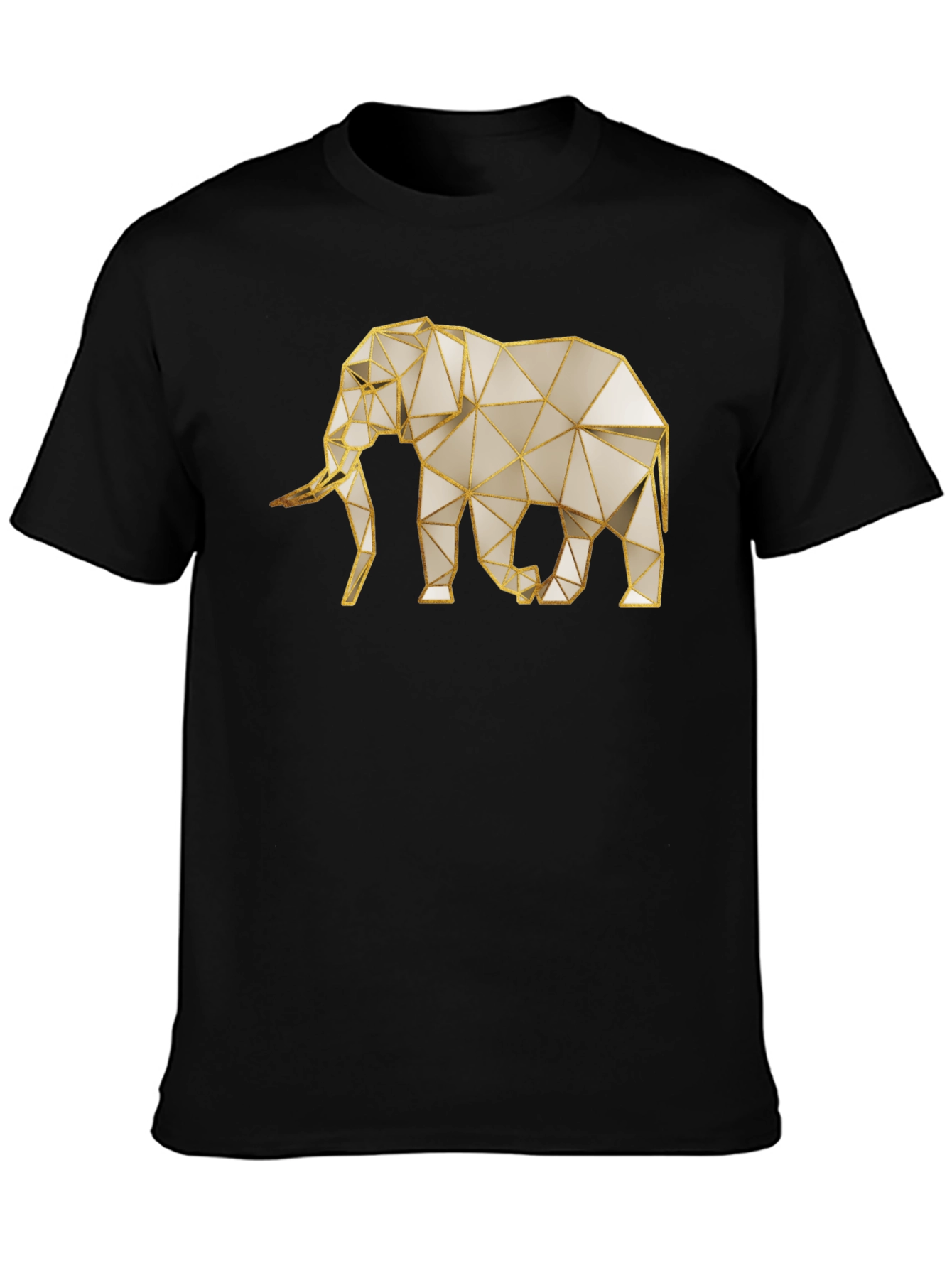 Geometric Elephant Graphic Tee - Modern Animal Print Shirt