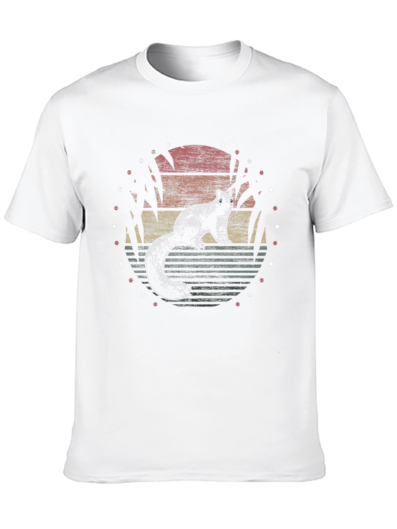 Retro Squirrel Sunset Graphic T-Shirt
