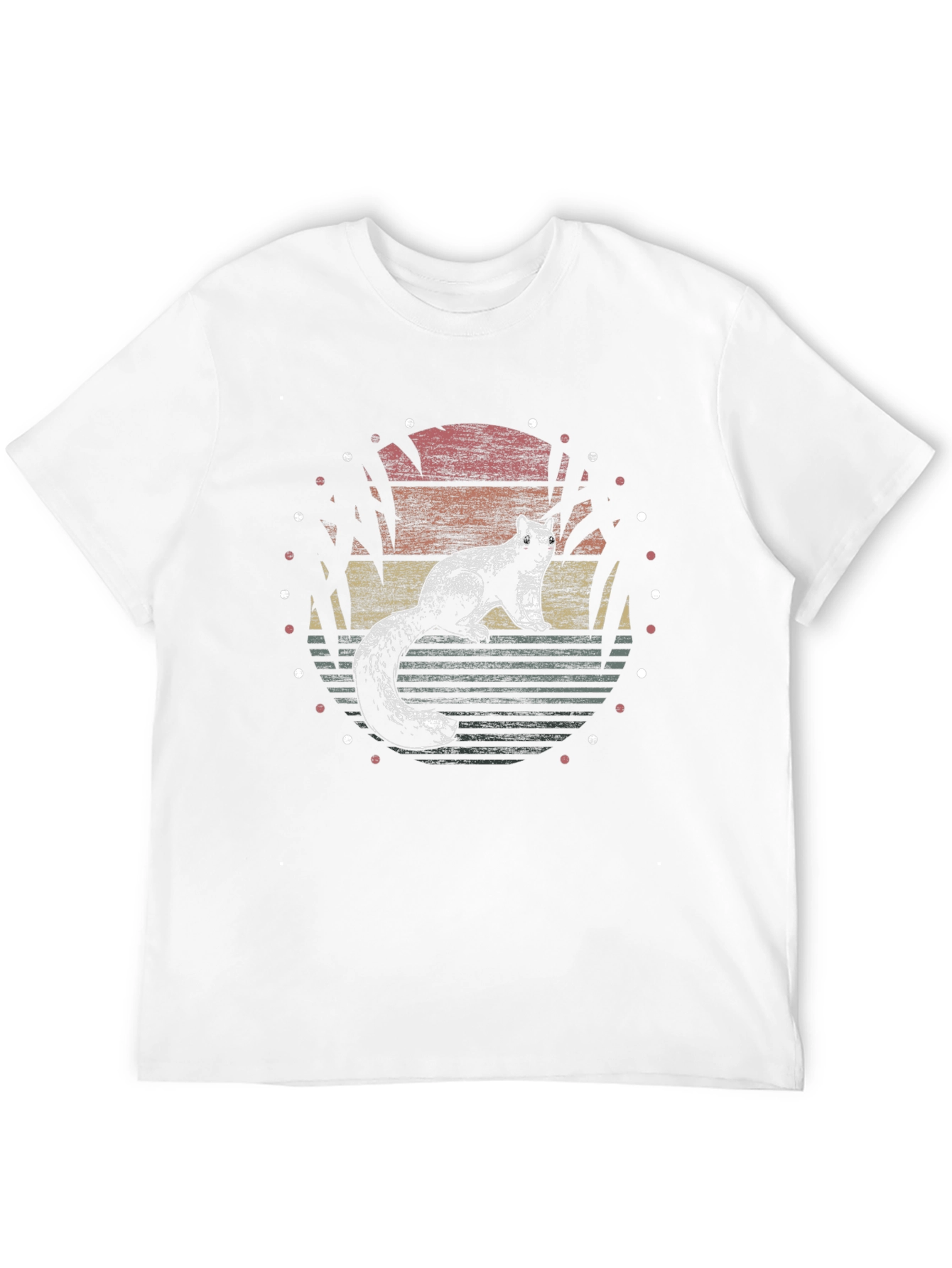 Retro Squirrel Sunset Graphic T-Shirt