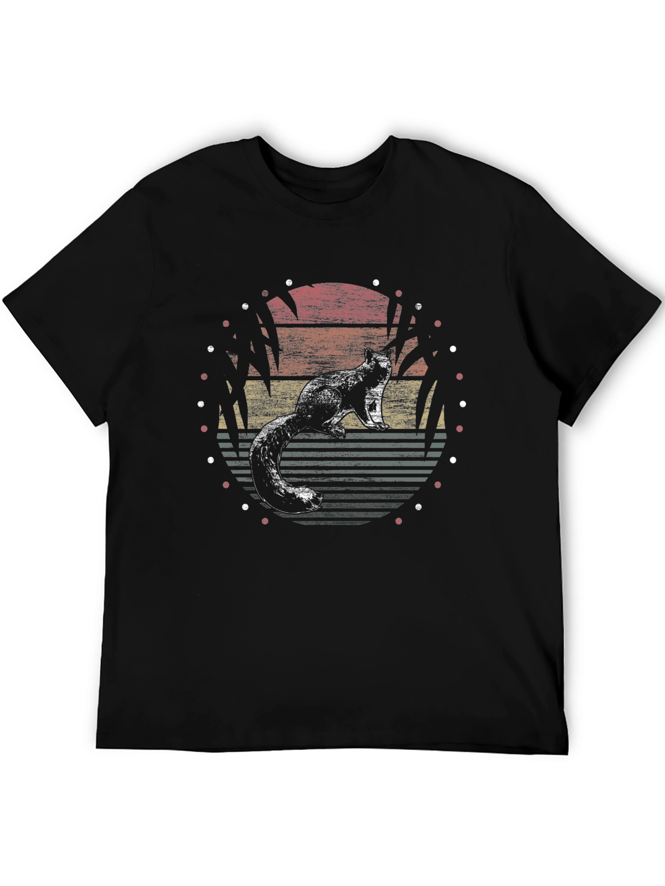 Retro Squirrel Sunset Graphic T-Shirt