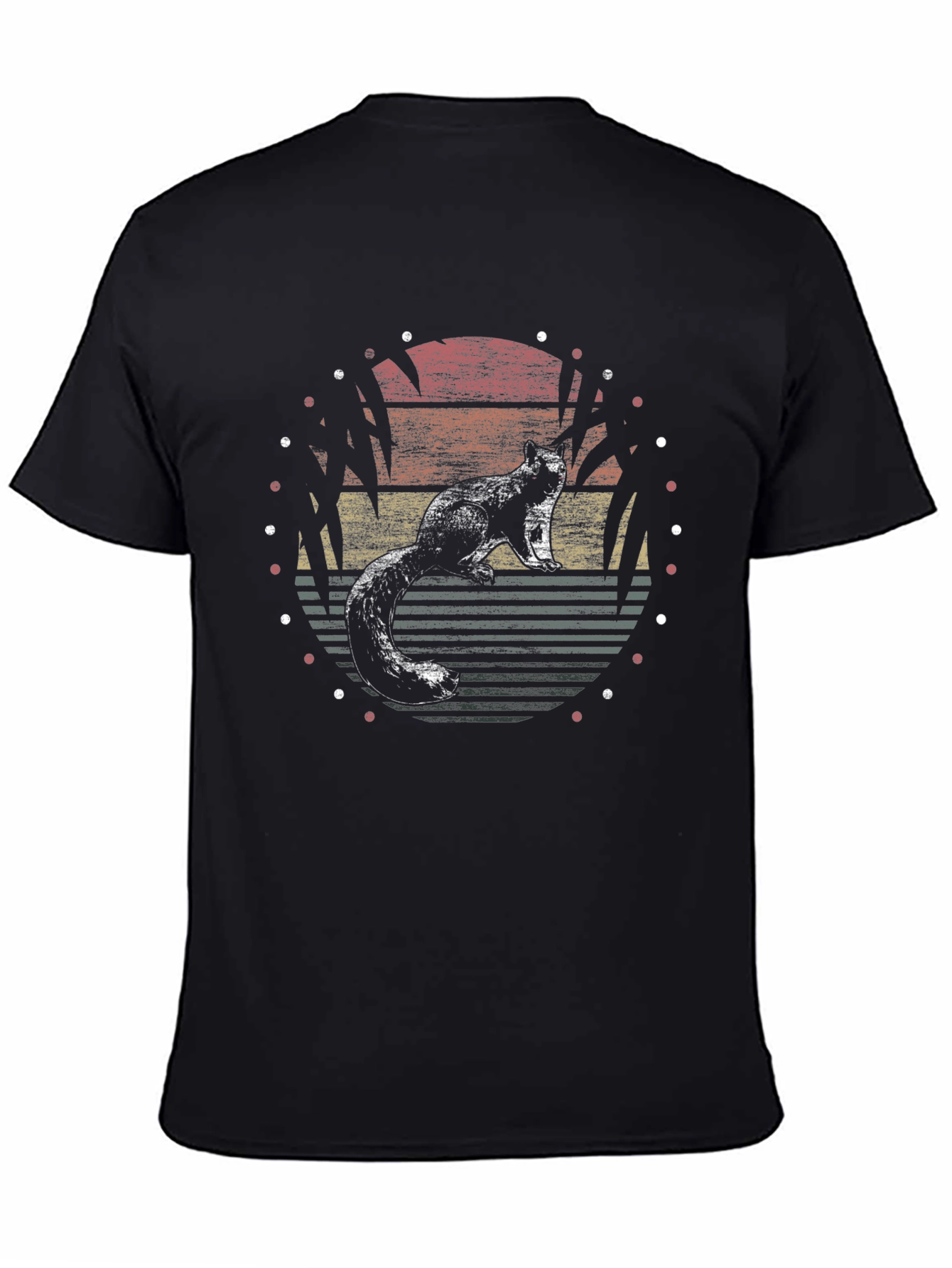 Retro Squirrel Sunset Graphic T-Shirt